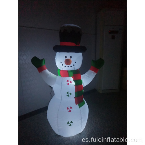 Muñeco de nieve inflable para decoración navideña